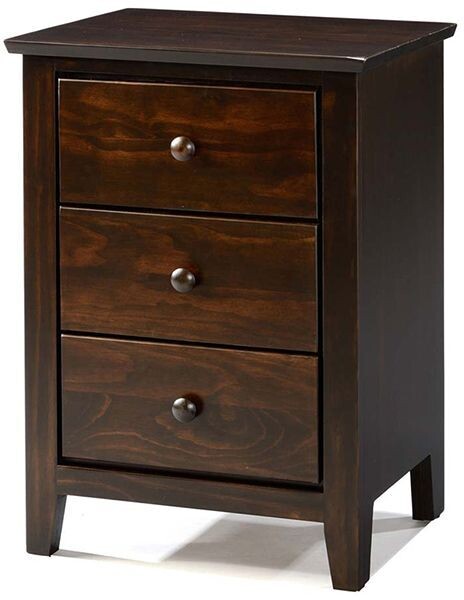 Pine 3 Drawer Nightstand