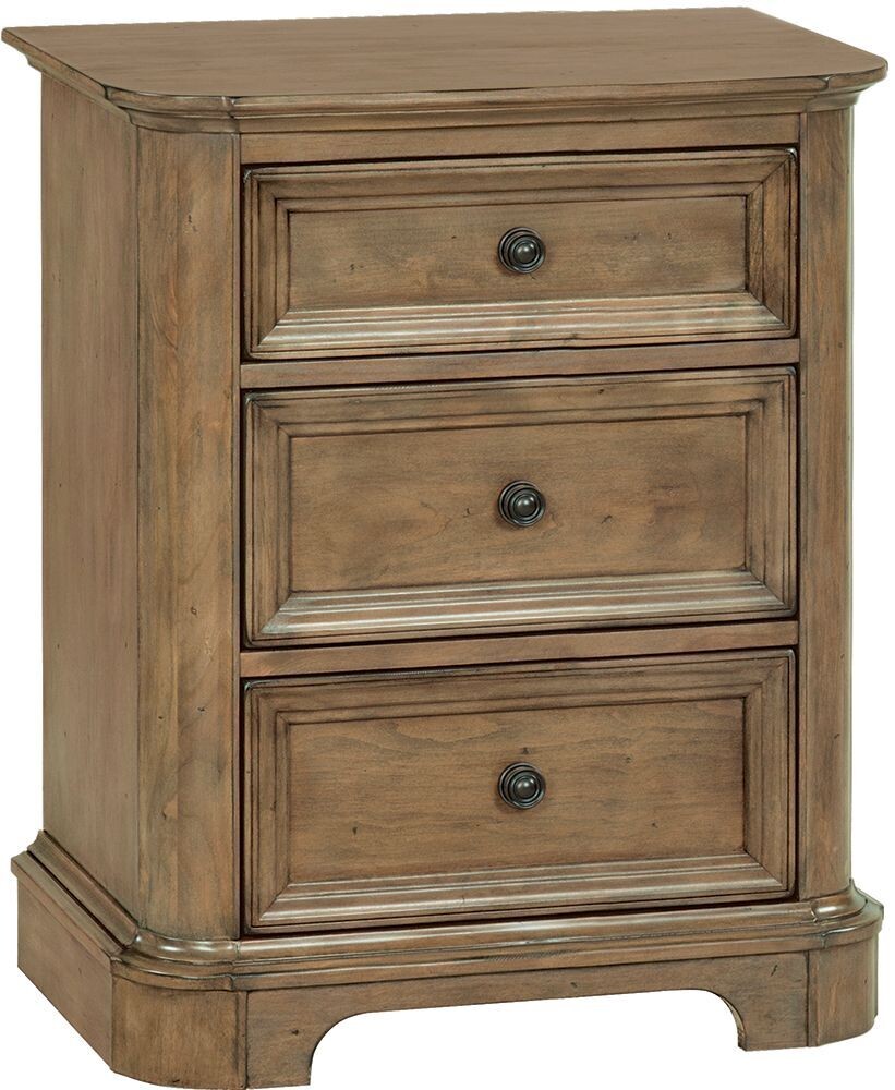 Alder Stonewood 3 Drawer Nightstand