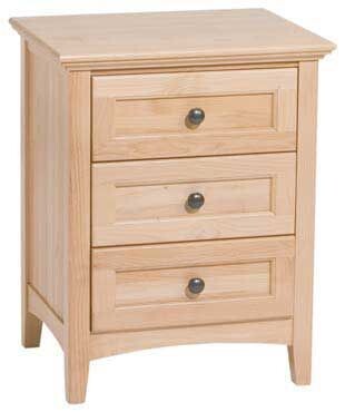 Alder McKenzie 3 Drawer Nightstand