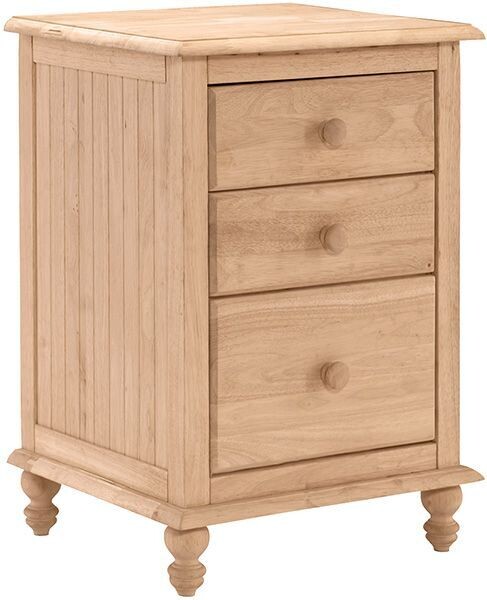 Parawood Cottage 3 Drawer Nightstand