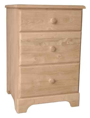 Parawood 3 Drawer Nightstand