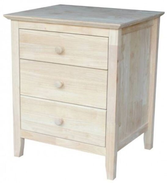 Parawood Brooklyn 3 Drawer Nightstand