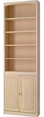 Pine 24 Inch Bookcase with Doors