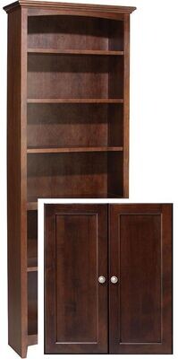 Alder McKenzie 72x24 Bookcase with Doors