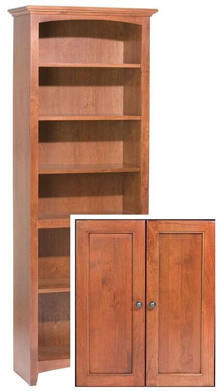 Alder McKenzie 72x24 Bookcase with Doors