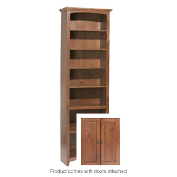 Alder McKenzie 84x24 Bookcase with Doors