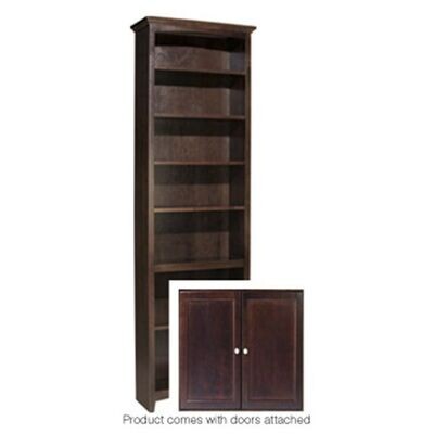 Alder McKenzie 84x24 Bookcase with Doors