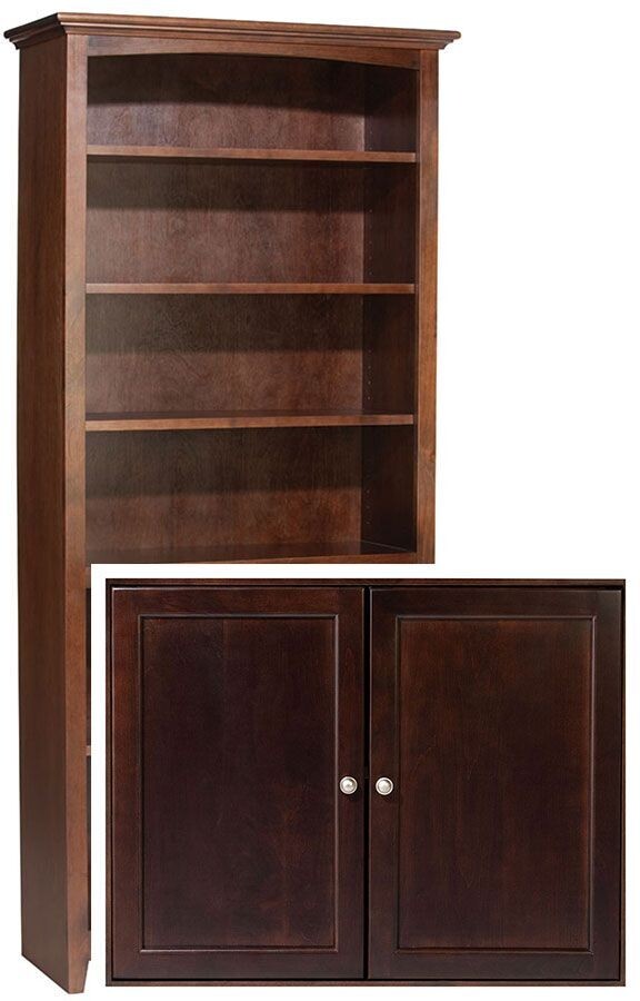 Alder McKenzie 72x30 Bookcase With Doors