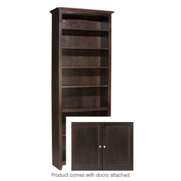 Alder McKenzie 84x30 Bookcase with Doors
