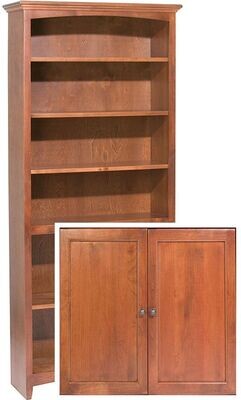Alder McKenzie 72x30 Bookcase With Doors