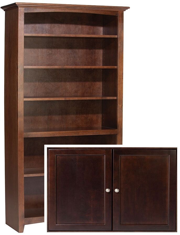 Alder McKenzie 72x36 Bookcase With Doors