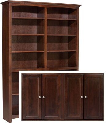 Alder McKenzie 72x48 Bookcase with Doors