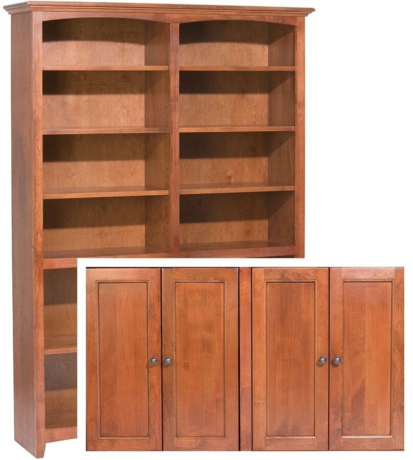 Alder McKenzie 72x48 Bookcase with Doors