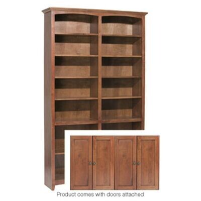 Alder McKenzie 84x48 Bookcase with Doors