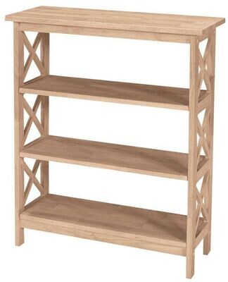 Parawood X-Sided Bookcase, 36 Inch