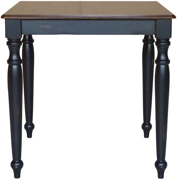 Parawood Solid Top Gathering Table, Aged Ebony & Espresso
