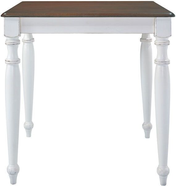 Parawood Solid Top Gathering Table, Alabaster & Espresso