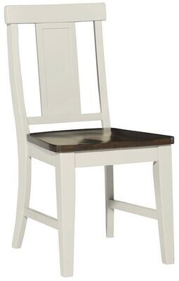 Parawood Luxe Panelback Chair, Pewter & Taupe
