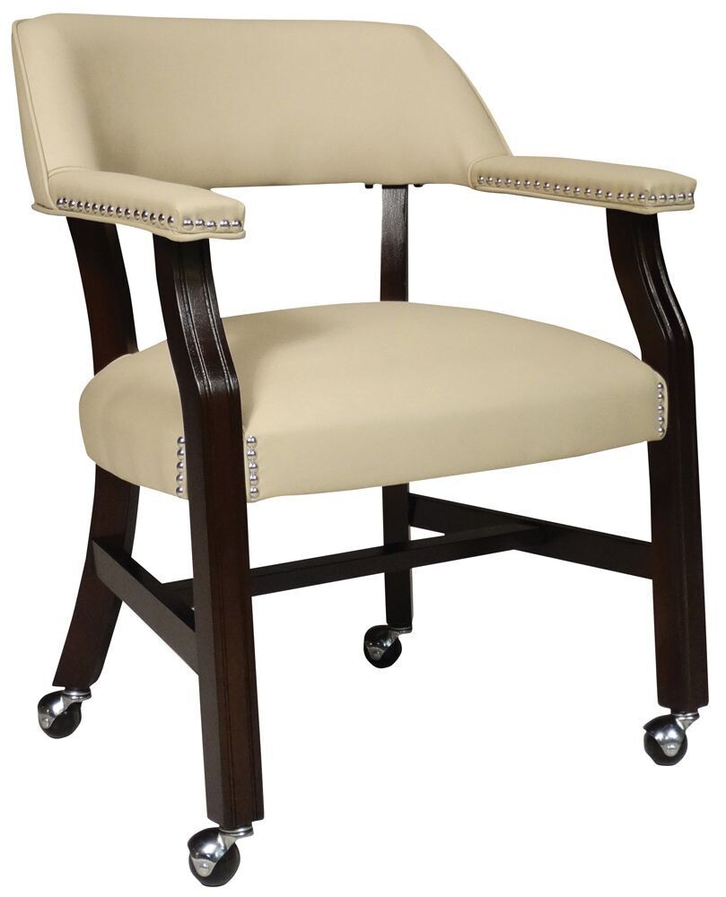 Parawood Castored Chair, Rich Mocha