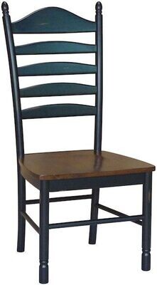 Parawood Ladderback Chair, Aged Ebony & Espresso