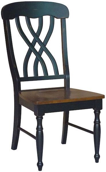 Parawood Latticeback Chair, Aged Ebony & Espresso