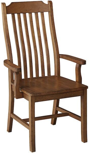 Parawood Canyon Steambent Mission Armchair, Pecan