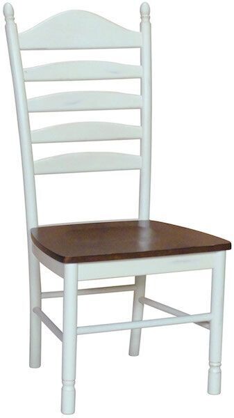 Parawood Ladderback Chair, Alabaster & Espresso