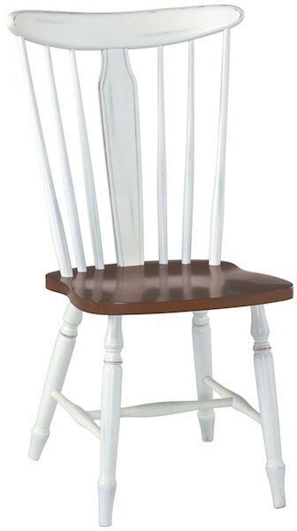 Parawood Bridgeport Chair, Alabaster & Espresso