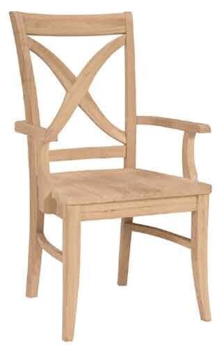 Parawood Vineyard Curved X Back Arm Chair