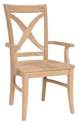 Parawood Vineyard Curved X Back Arm Chair
