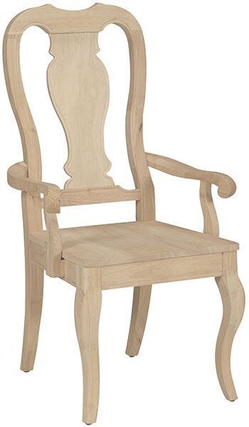 Parawood Queen Anne Arm Chair