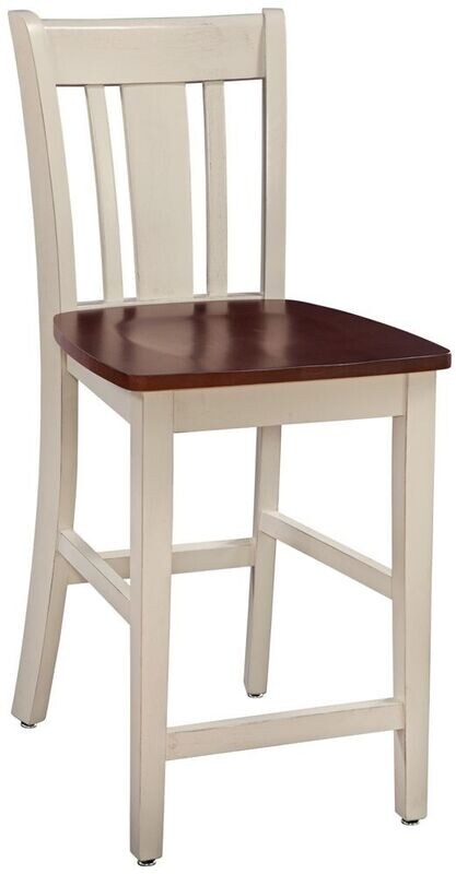 Parawood San Remo Stool, Almond & Espresso