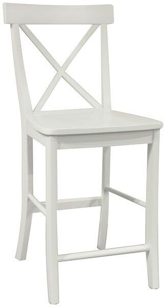 Parawood X Back Stool, Linen