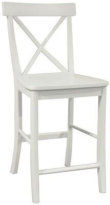 Parawood X Back Stool, Linen