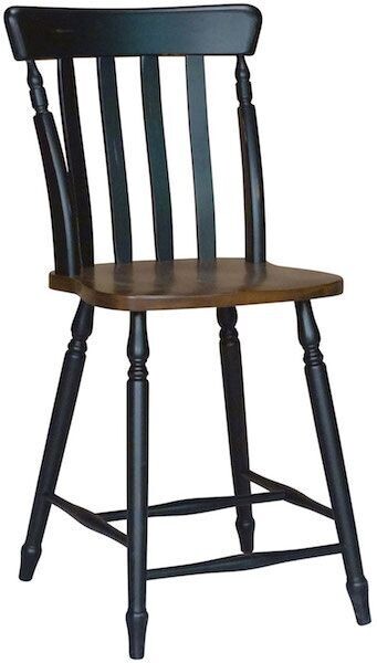 Parawood Cottage Stool, Aged Ebony & Espresso