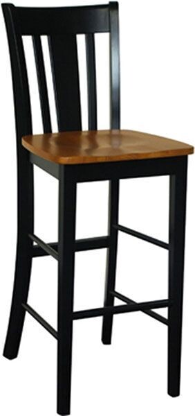 Parawood San Remo Stool, Black/Cherry
