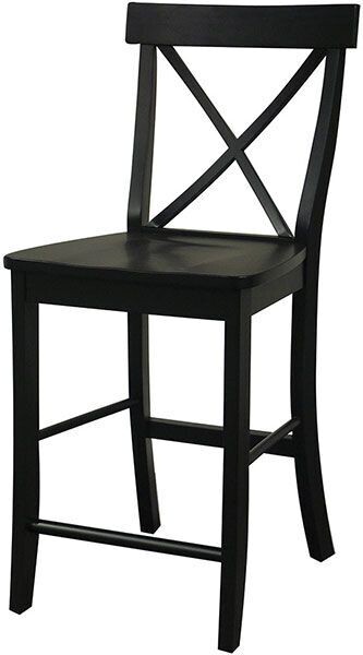 Parawood X Back Stool, Black