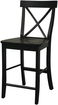 Parawood X Back Stool, Black