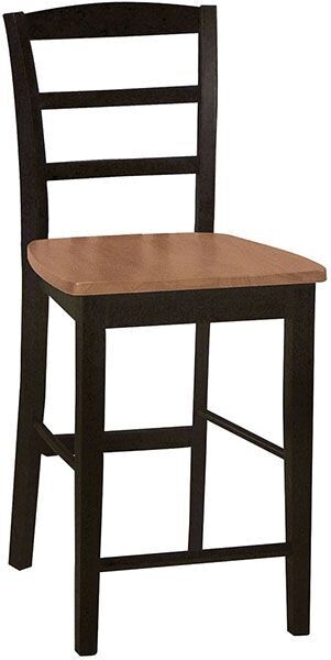 Parawood Madrid Stool, Black/Cherry