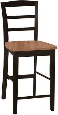 Parawood Madrid Stool, Black/Cherry