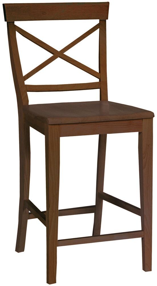 Parawood X Back Stool, Espresso