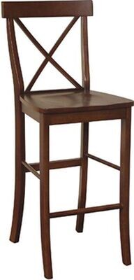 Parawood X Back Stool, Espresso