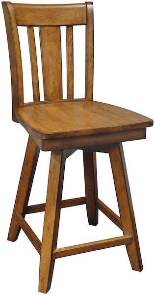 Parawood Canyon Swivel Stool, Pecan