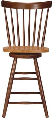 Parawood Swivel Spindleback Stool, Cinnamon/Espresso