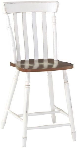 Parawood Cottage Stool, Alabaster & Espresso