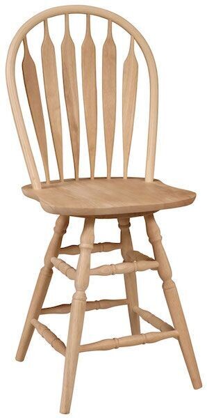 Parawood Steambent Windsor Swivel Stool