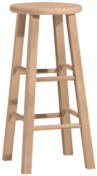 Parawood Round Top Stool, 30 Inches