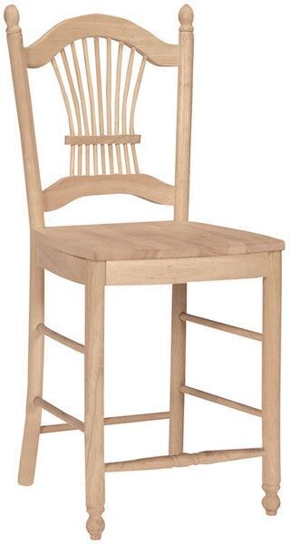 Parawood 24 Inch Tall Sheaf Back Stool