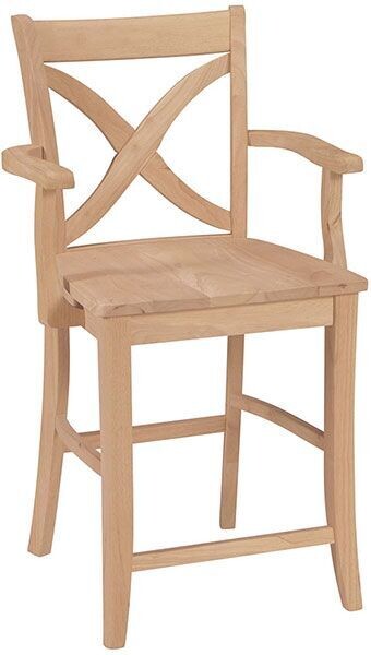 Parawood Vineyard Stool with Arms