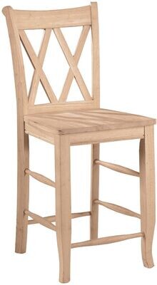 Parawood Double X Back Stool